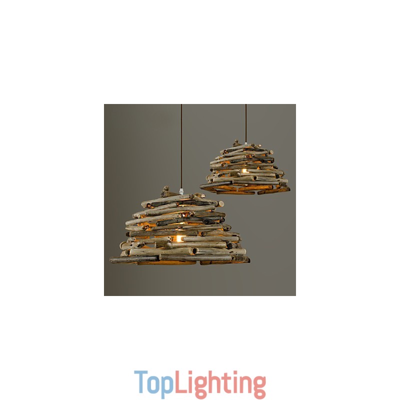 Retro Classic Wooden Ceiling Lights Simple Pendant Lamps Cafe Pendant Lamp