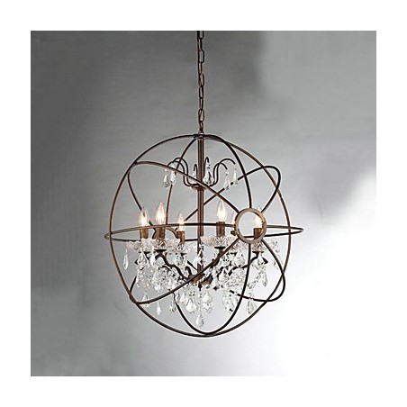 Vintage Crystal Painting Metal Chandelier Vintage Crystal Painting Metal Chandelier