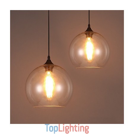 American Creative Nordic Contracted Rural Glass Ball Single Head Droplight Lanp American Creative Nordic Contracted Rural Glass Ball Single Head Droplight Lanp