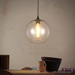 American Creative Nordic Contracted Rural Glass Ball Single Head Droplight Lanp