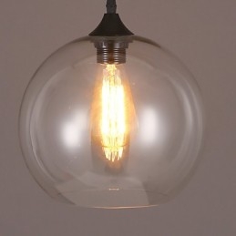 American Creative Nordic Contracted Rural Glass Ball Single Head Droplight Lanp