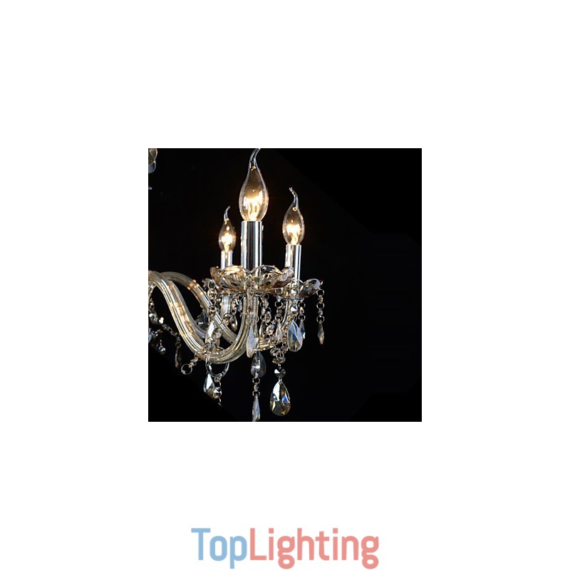 6 Lights Luxury Crystal Chandelier Cognac Color K9 Crystal Chandelier
