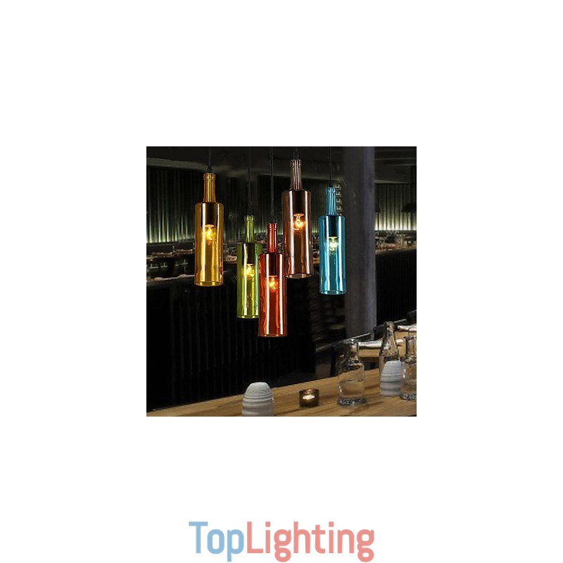 Diffuse Light Color Restoring Ancient Ways Bottle Droplight Pendant Light