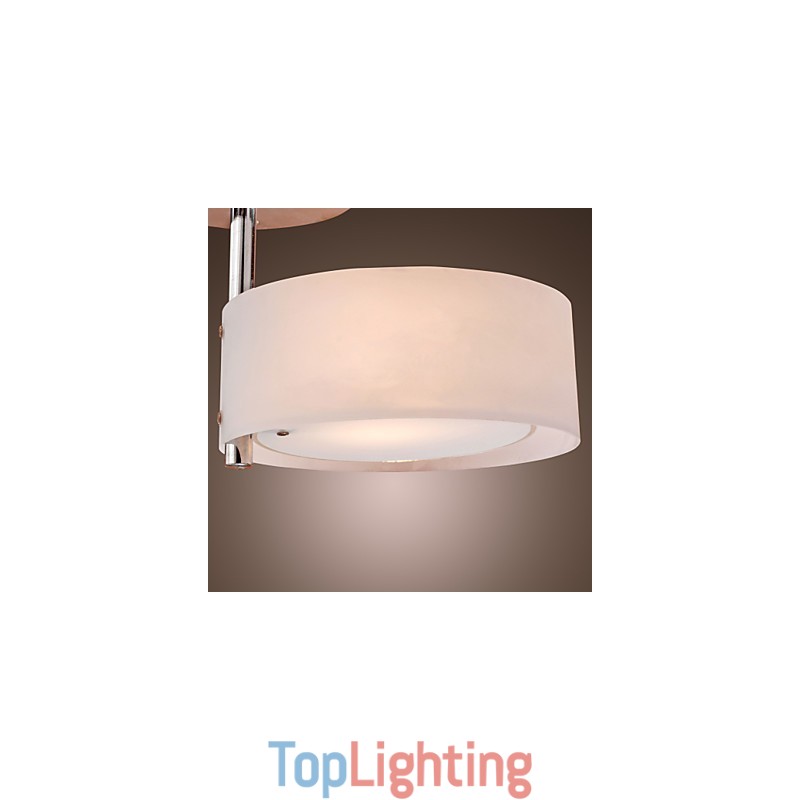 Modern Contemporary Mini Style Chrome Metal Chandelier Flush Mount Garage