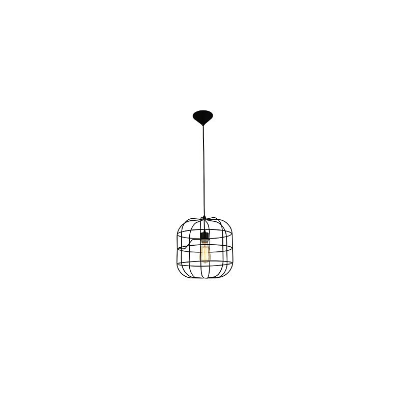 Mini Artistic Birdcage Pendant Lamp 1 Light Mordern Simplicity Finish Black White Metal Carbon Steel Droplight