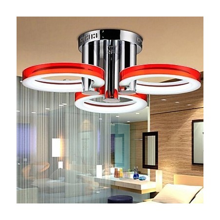 Modern Contemporary Chrome Metal Chandelier Flush Mount