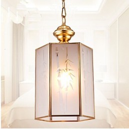 American Country Small Pendant all Copper Single Glass
