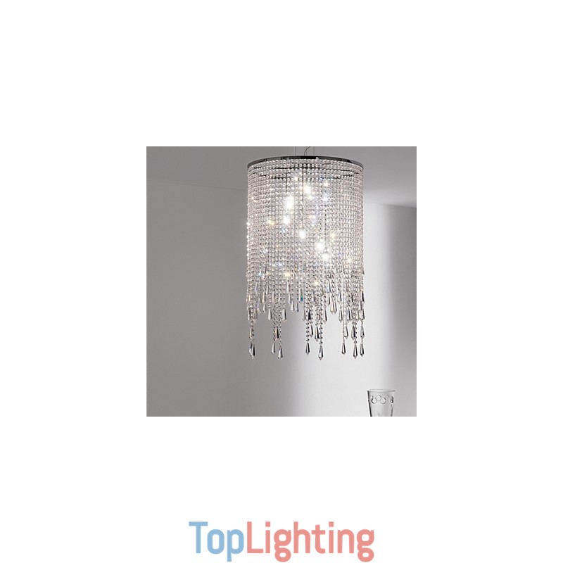 Modern Contemporary Crystal Metal Pendant Light