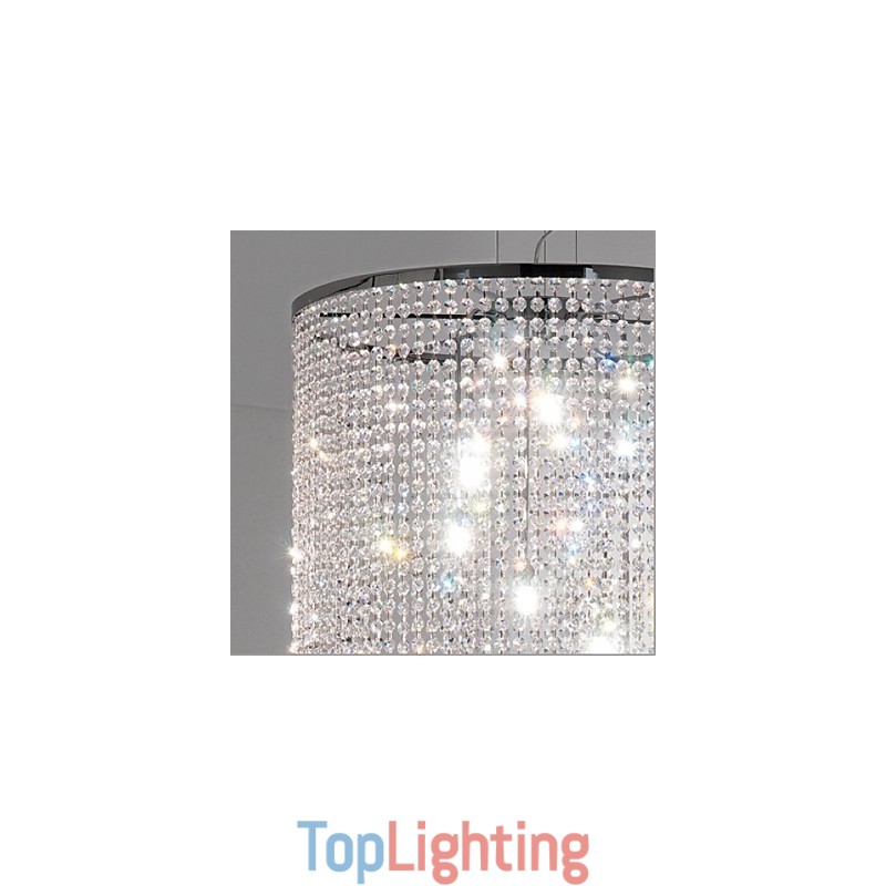 Modern Contemporary Crystal Metal Pendant Light