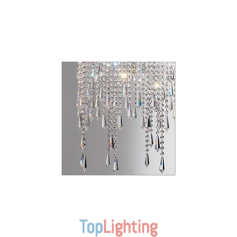 Modern Contemporary Crystal Metal Pendant Light