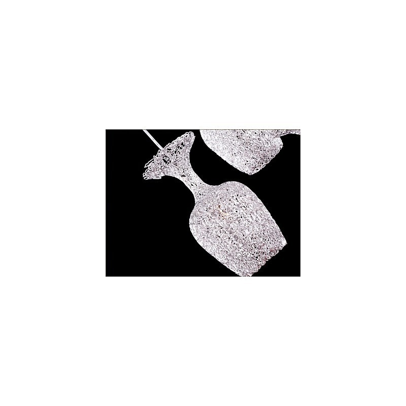 Woven Aluminum Chandelier With Three Head Lamp Apple