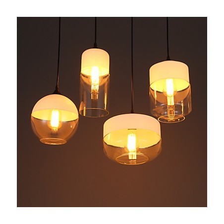 The Nordic Creative Stair Shop'S Art Wrought Iron Glass Chandelier Lamp The Nordic Creative Stair Shop'S Art Wrought Iron Glass Chandelier Lamp
