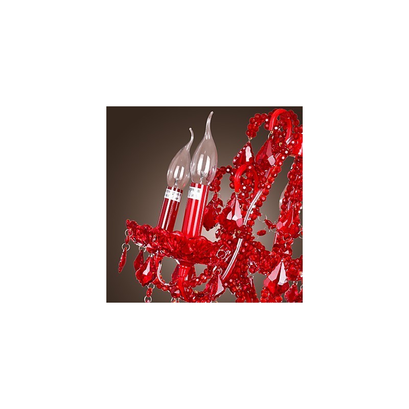 Modern Contemporary Crystal Chrome Metal Chandelier