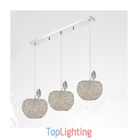 Woven Aluminum Chandelier With Three Head Lamp Apple Woven Aluminum Chandelier With Three Head Lamp Apple