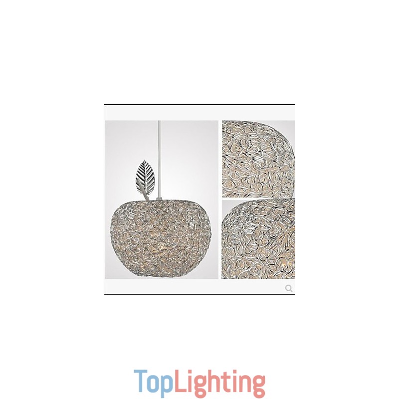 Woven Aluminum Chandelier With Three Head Lamp Apple