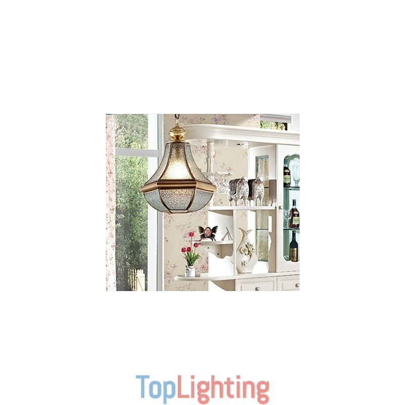 American Country Small Pendant all Copper Single Glass
