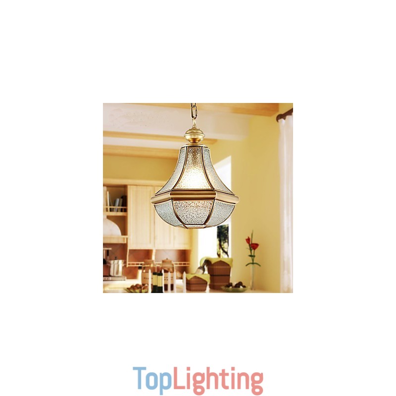 American Country Small Pendant all Copper Single Glass