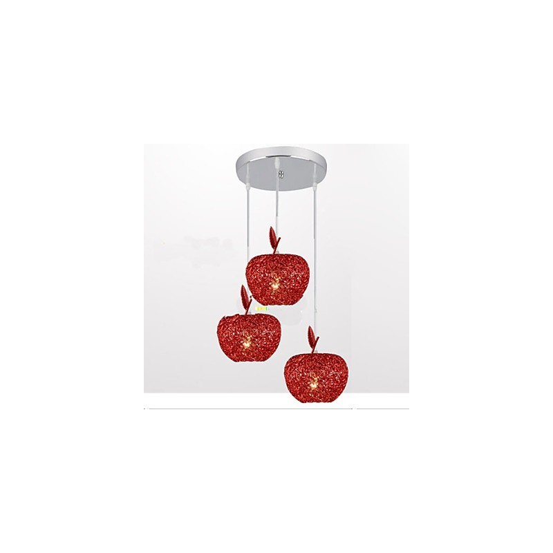Woven Aluminum Chandelier With Three Head Lamp Apple A
