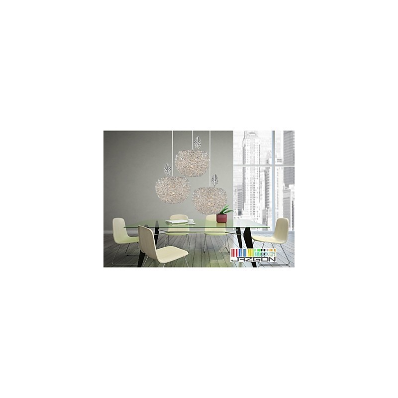 Woven Aluminum Chandelier With Three Head Lamp Apple A