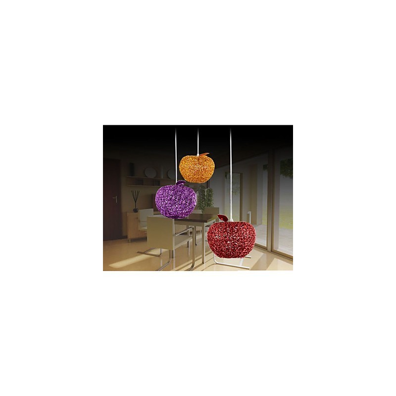 Woven Aluminum Chandelier With Three Head Lamp Apple A