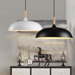 Retro Pendant Light Painting Wood+Metal Cafe pendant lamps
