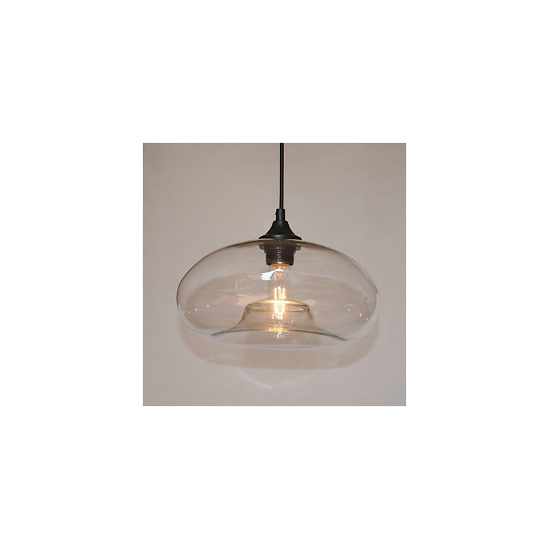 Modern Characteristic 1 Light Pendant With Transparent Shade