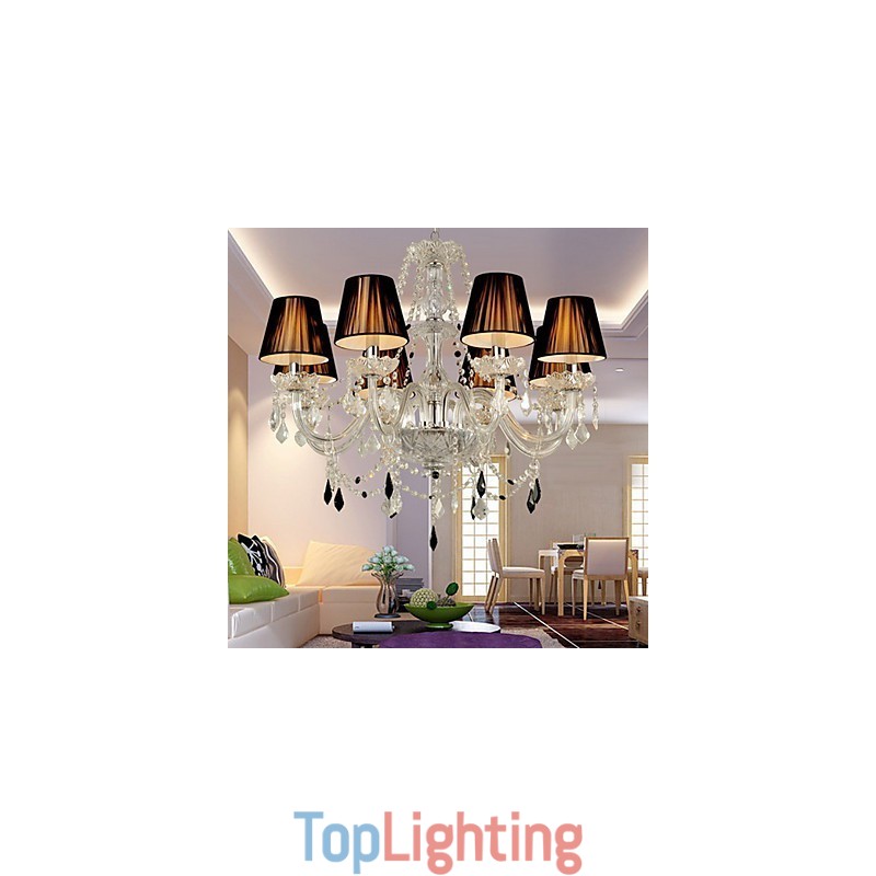 Elegant Crystal Chandelier with 8 Lights