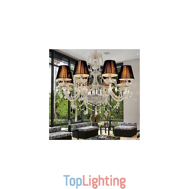 Elegant Crystal Chandelier with 8 Lights