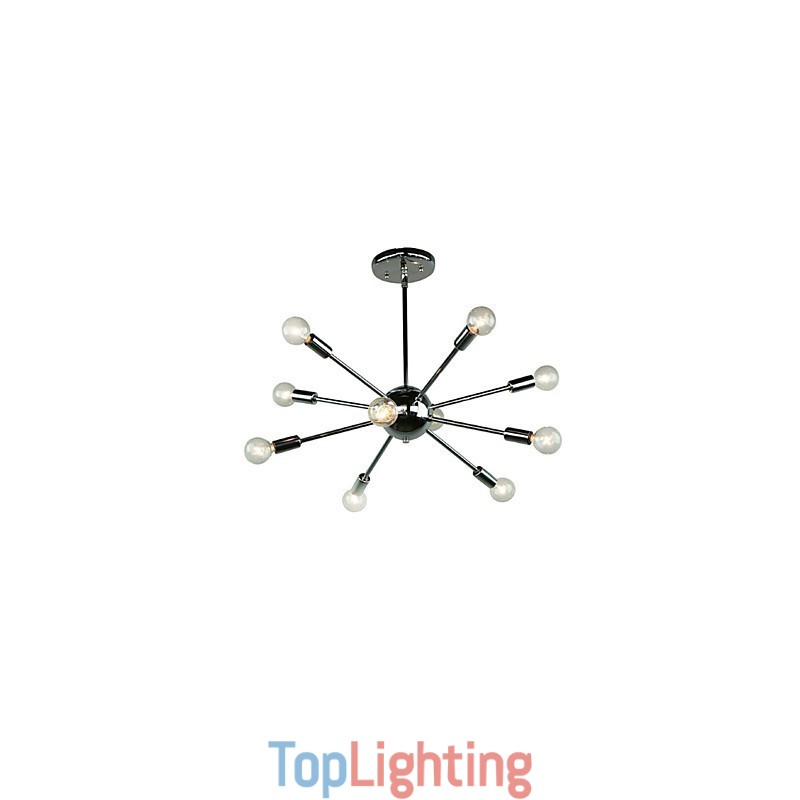 Country Mini Style Chrome Metal Pendant Light