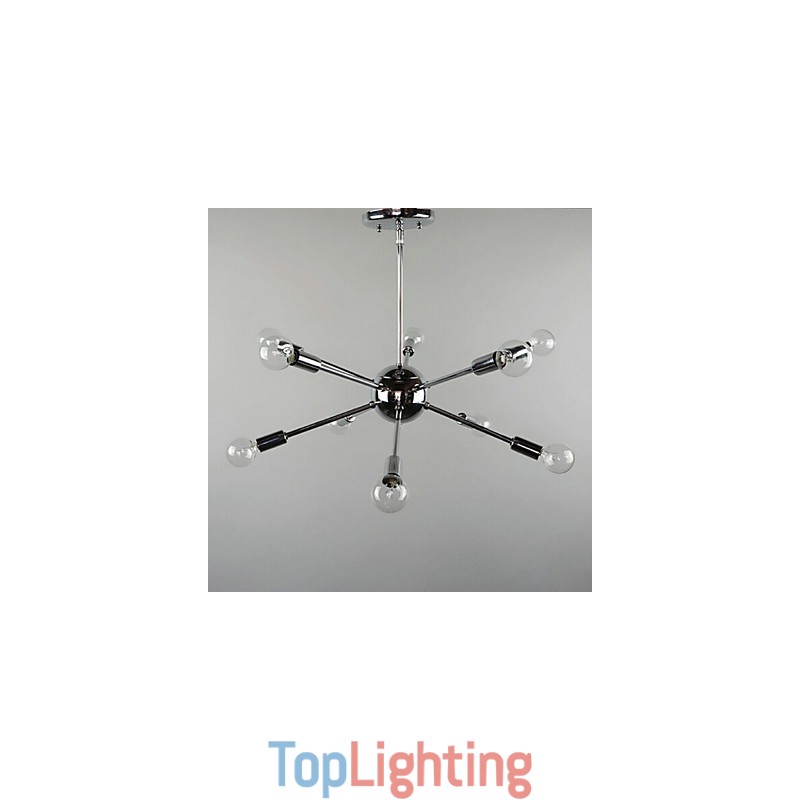 Country Mini Style Chrome Metal Pendant Light