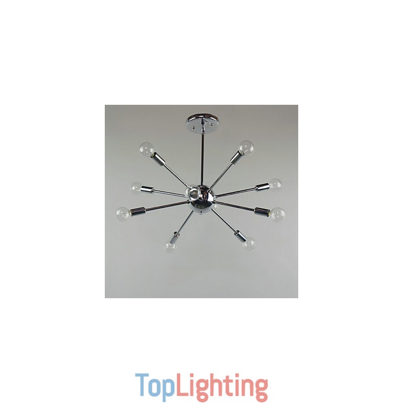 Country Mini Style Chrome Metal Pendant Light