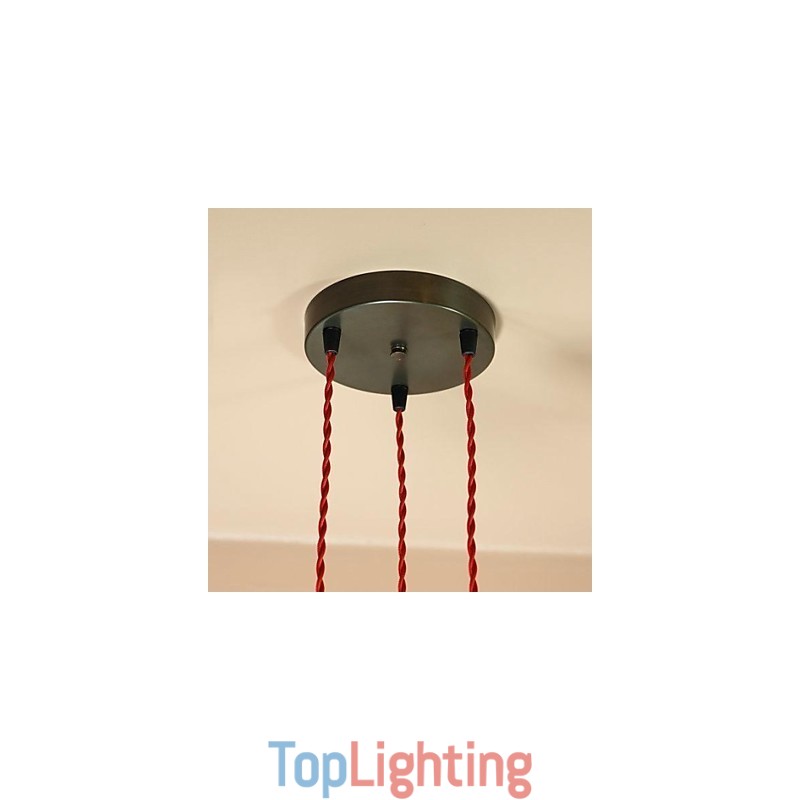 Country Mini Style Electroplated Metal Flush Mount