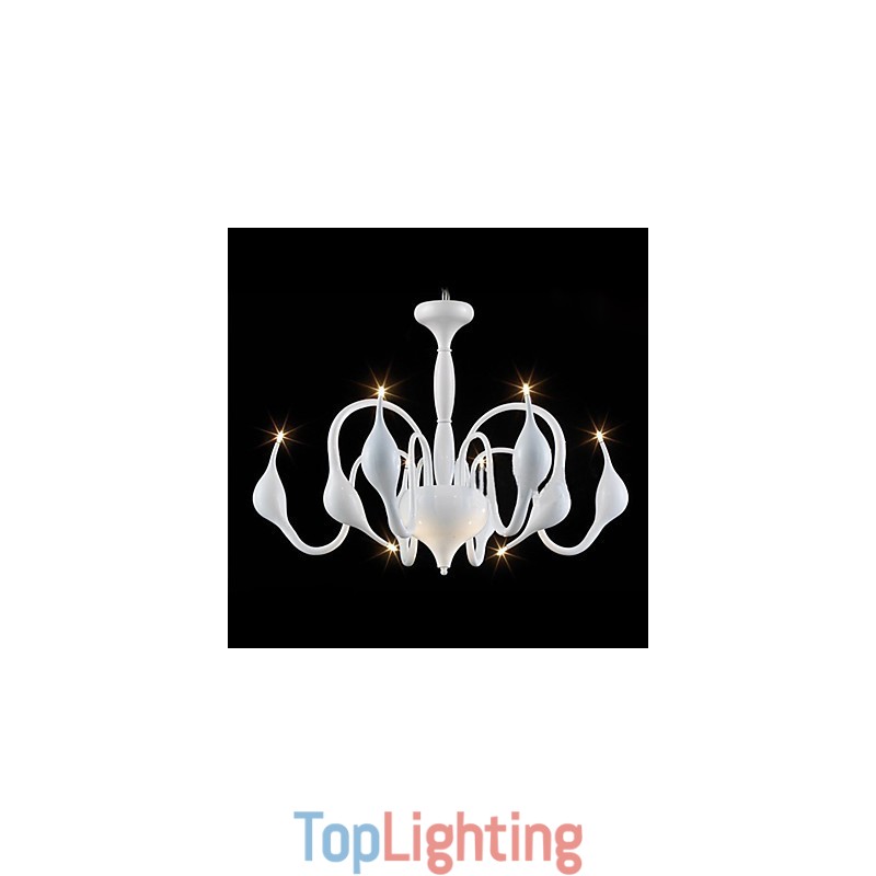 Modern Contemporary Electroplated Metal Chandelier