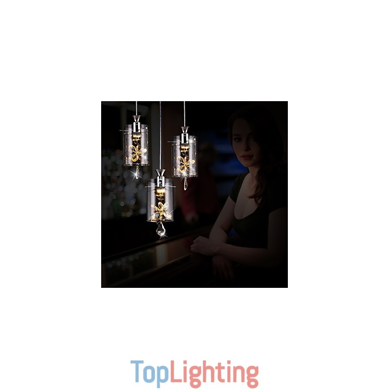 Modern Contemporary Crystal Others Glass Pendant Light