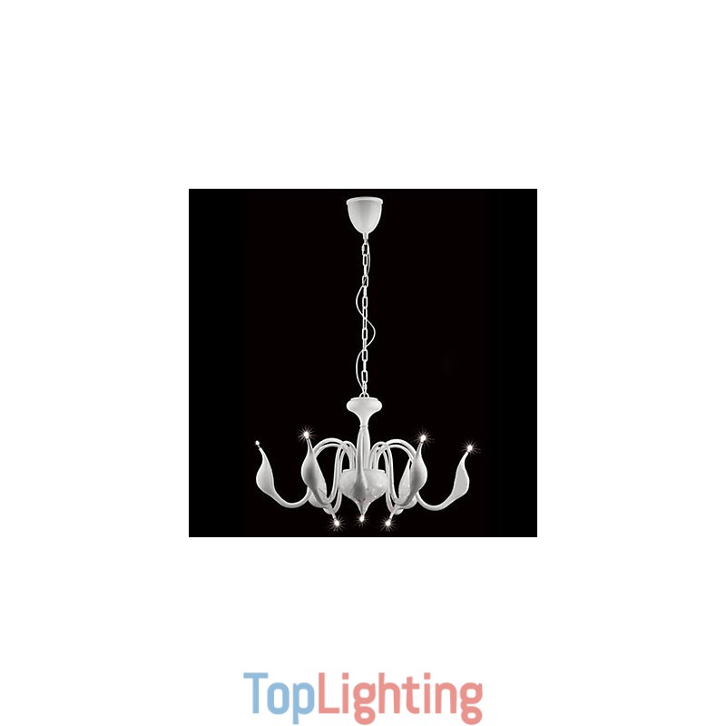 Modern Contemporary Electroplated Metal Chandelier