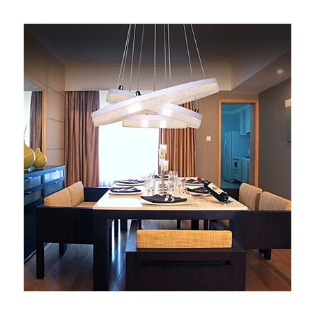 Crystal Pendant Light Modern Lamp Three Rings