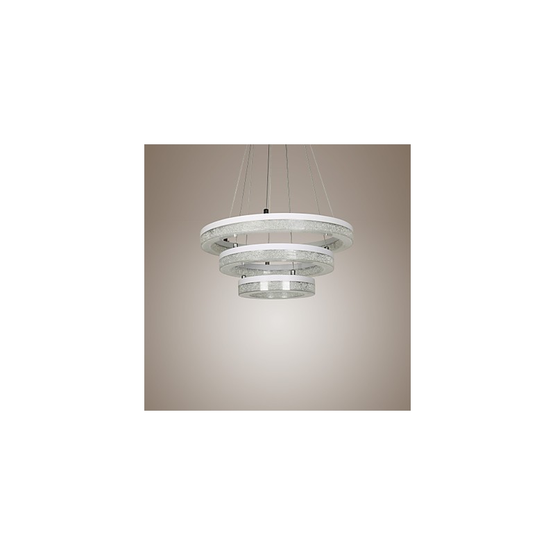 Crystal Pendant Light Modern Lamp Three Rings