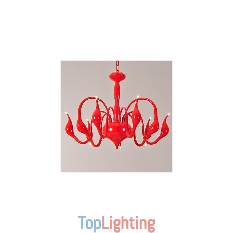 Modern Contemporary Electroplated Metal Chandelier