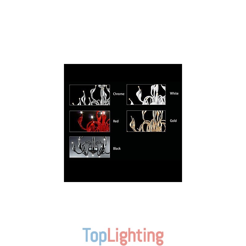 Modern Contemporary Electroplated Metal Chandelier