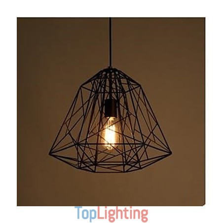 Retro Little Sitting Wrought Iron Diamond Pendant Lamp Retro Little Sitting Wrought Iron Diamond Pendant Lamp