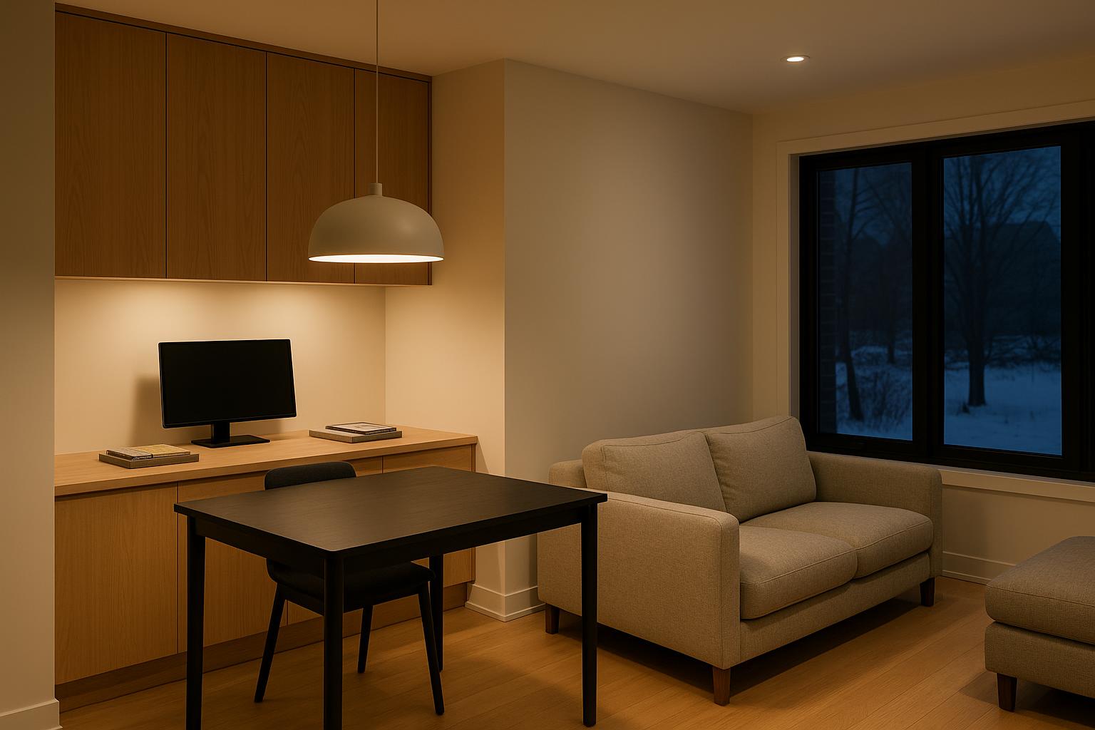 Put the Desk in Charge of the Ceiling Light